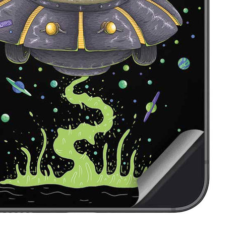 Adult Swim Rick and Morty Spaceship Galaxy S24 Plus Skin