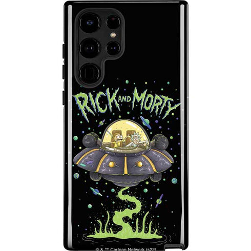 Adult Swim Rick and Morty Spaceship Galaxy S25 Ultra Impact Case