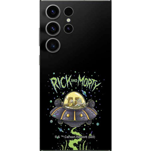 Adult Swim Rick and Morty Spaceship Galaxy S25 Ultra Skin