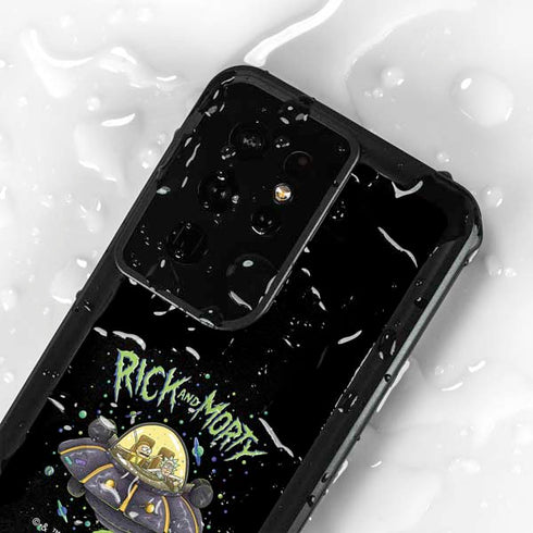 Adult Swim Rick and Morty Spaceship Galaxy S24 Ultra Waterproof Case