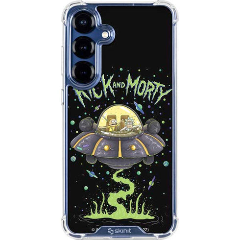 Adult Swim Rick and Morty Spaceship Galaxy S25 Clear Case
