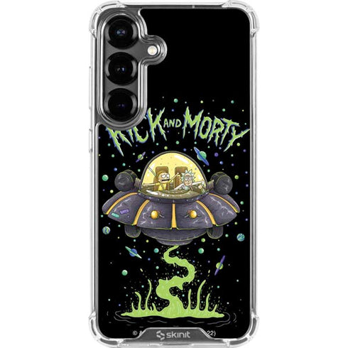 Adult Swim Rick and Morty Spaceship Galaxy S26 Plus Clear Case