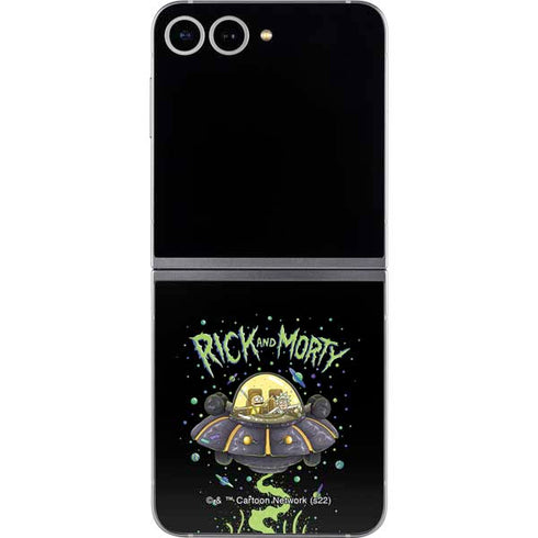Adult Swim Rick and Morty Spaceship Galaxy Z Flip6 Skin