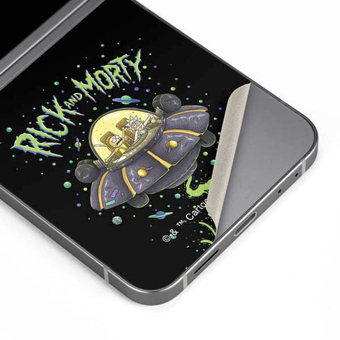Adult Swim Rick and Morty Spaceship Galaxy Z Flip6 Skin