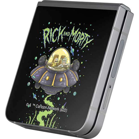 Adult Swim Rick and Morty Spaceship Galaxy Z Flip6 Skin