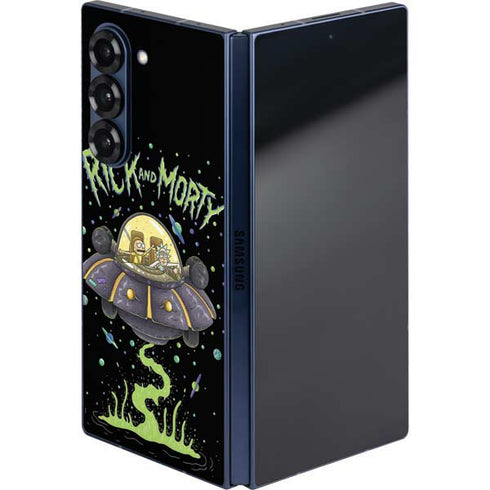Adult Swim Rick and Morty Spaceship Galaxy Z Fold6 Skin