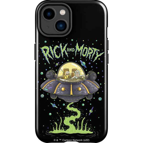 Adult Swim Rick and Morty Spaceship iPhone 15 Impact Case