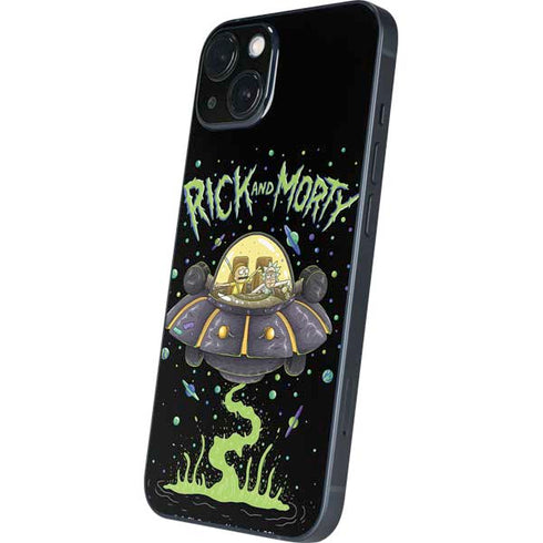 Adult Swim Rick and Morty Spaceship iPhone 15 Skin