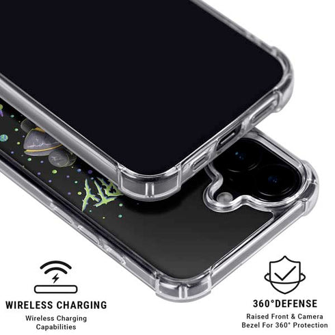 Adult Swim Rick and Morty Spaceship iPhone 16 Clear Case