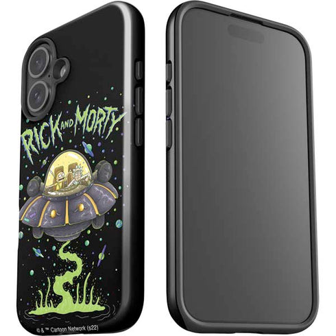 Adult Swim Rick and Morty Spaceship iPhone 16 Plus Impact Case