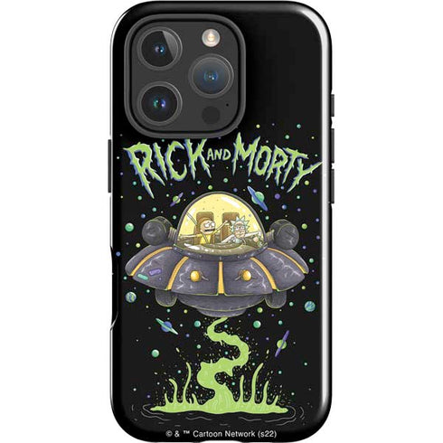 Adult Swim Rick and Morty Spaceship iPhone 16 Pro Impact Case