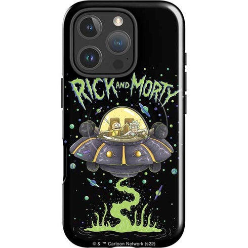 Adult Swim Rick and Morty Spaceship iPhone 16 Pro Magsafe Impact Case