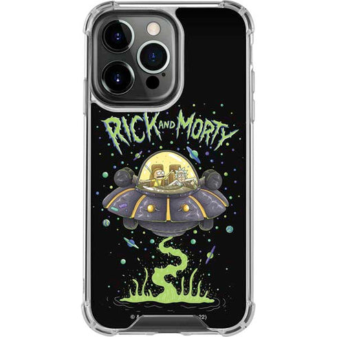 Adult Swim Rick and Morty Spaceship iPhone 16 Pro Max Clear Case