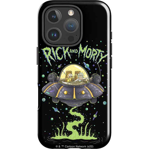 Adult Swim Rick and Morty Spaceship iPhone 16 Pro Max Magsafe Impact Case
