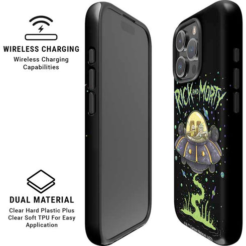Adult Swim Rick and Morty Spaceship iPhone 16 Pro Max Magsafe Impact Case