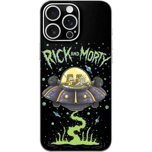 Adult Swim Rick and Morty Spaceship iPhone 16 Pro Max Skin