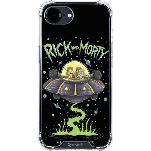 Adult Swim Rick and Morty Spaceship iPhone 16e Clear Case