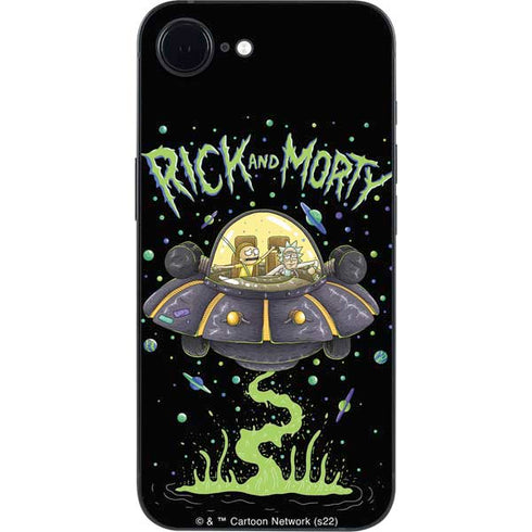 Adult Swim Rick and Morty Spaceship iPhone 16e Skin