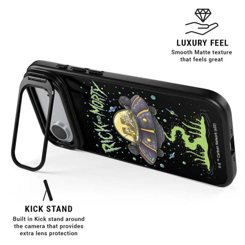Adult Swim Rick and Morty Spaceship iPhone 17 Air Kickstand Case