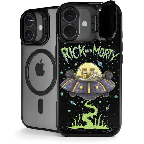 Adult Swim Rick and Morty Spaceship iPhone 17 Kickstand Case
