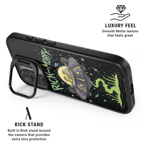 Adult Swim Rick and Morty Spaceship iPhone 17 Kickstand Case