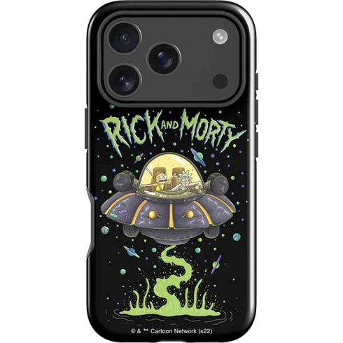Adult Swim Rick and Morty Spaceship iPhone 17 Pro Impact Case