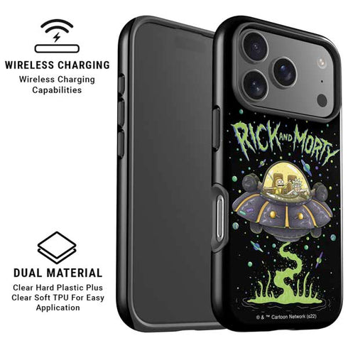 Adult Swim Rick and Morty Spaceship iPhone 17 Pro Magsafe Impact Case