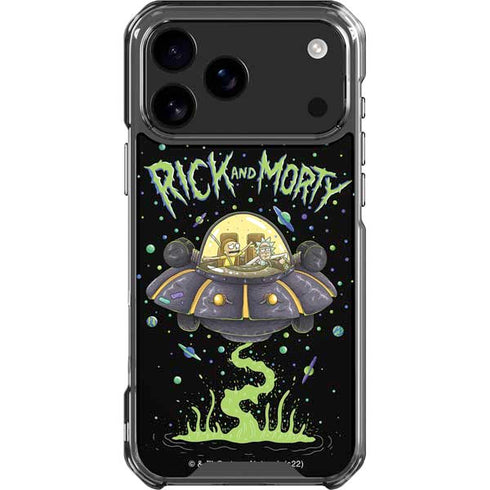Adult Swim Rick and Morty Spaceship iPhone 17 Pro Max Clear Case