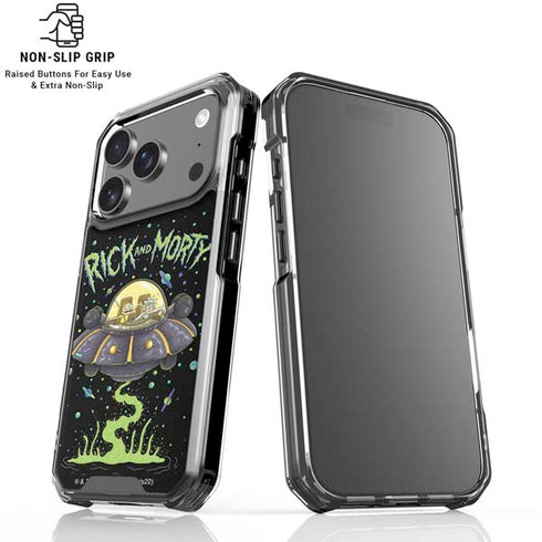 Adult Swim Rick and Morty Spaceship iPhone 17 Pro Max Clear Case