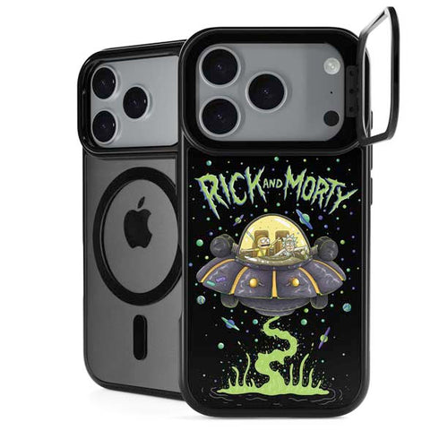 Adult Swim Rick and Morty Spaceship iPhone 17 Pro Max Kickstand Case