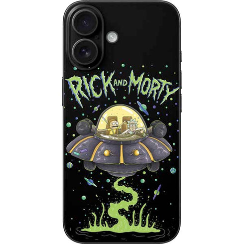Adult Swim Rick and Morty Spaceship iPhone 17 Skin