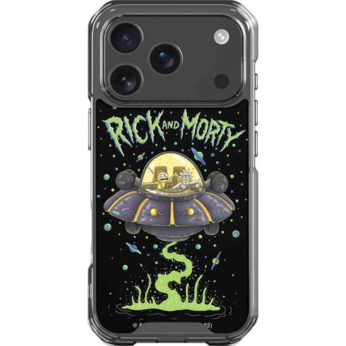 Adult Swim Rick and Morty Spaceship iPhone 18 Pro Clear Case