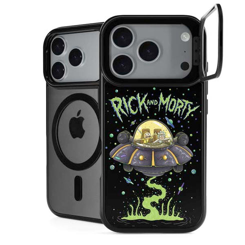 Adult Swim Rick and Morty Spaceship iPhone 18 Pro Kickstand Case