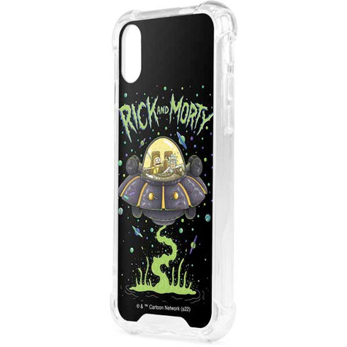 Adult Swim Rick and Morty Spaceship iPhone XS Clear Case