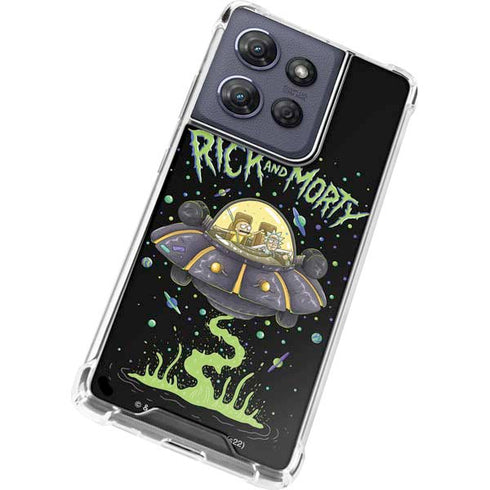 Adult Swim Rick and Morty Spaceship Moto G 5G (2025) Clear Case