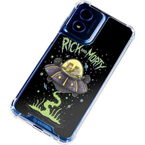 Adult Swim Rick and Morty Spaceship Moto G Play 4G (2024) Clear Case