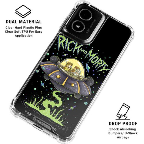 Adult Swim Rick and Morty Spaceship Moto G Power 5G (2024) Clear Case