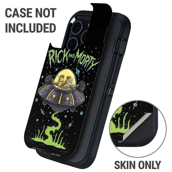 Adult Swim Rick and Morty Spaceship Otterbox Defender iPhone Skin