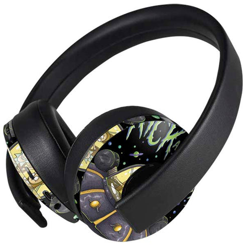 Adult Swim Rick and Morty Spaceship PlayStation 4 Gold Wireless Headset Skin