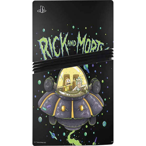 Adult Swim Rick and Morty Spaceship PS5 Pro Bundle Skin