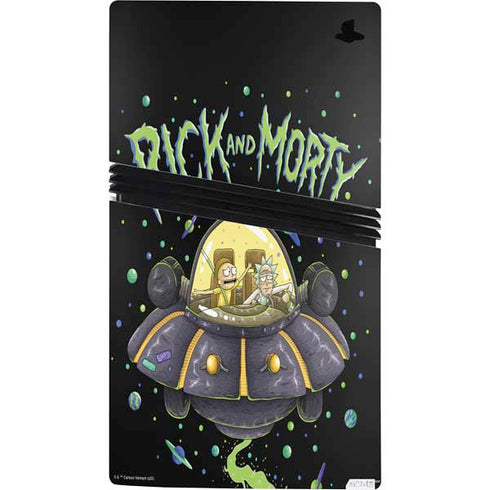 Adult Swim Rick and Morty Spaceship PS5 Pro Console Skin