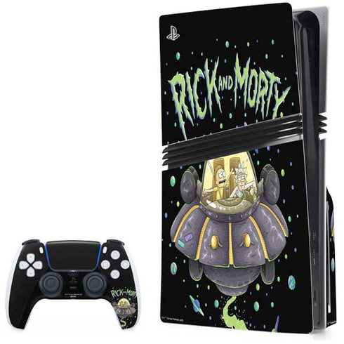 Adult Swim Rick and Morty Spaceship PlayStation PS5 Skins