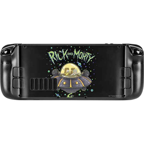 Adult Swim Rick and Morty Spaceship Steam Deck Handheld Gaming Computer OLED Skin