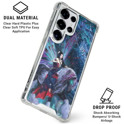 Ride of the Yokai Fairy and Dragon by Ruth Thompson Galaxy S25 Ultra Clear Case