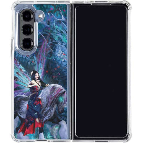 Ride of the Yokai Fairy and Dragon by Ruth Thompson Galaxy Z Fold5 5G Clear Case
