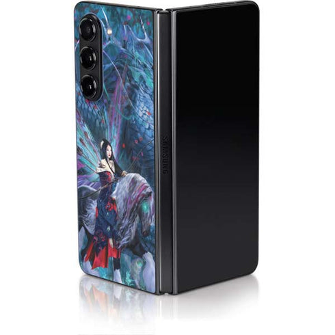 Ride of the Yokai Fairy and Dragon by Ruth Thompson Galaxy Z Fold5 5G Skin