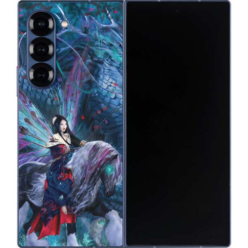 Ride of the Yokai Fairy and Dragon by Ruth Thompson Galaxy Z Fold6 Skin