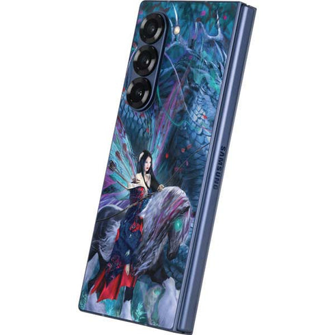 Ride of the Yokai Fairy and Dragon by Ruth Thompson Galaxy Z Fold6 Skin