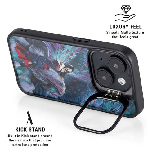 Ride of the Yokai Fairy and Dragon by Ruth Thompson iPhone 14 Plus Kickstand Case