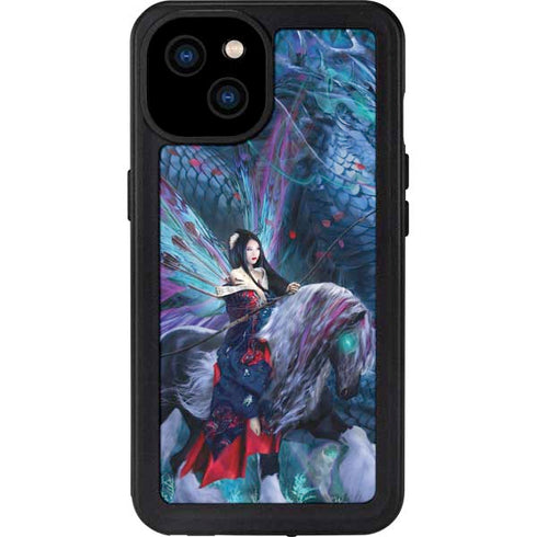 Ride of the Yokai Fairy and Dragon by Ruth Thompson iPhone 15 Plus Waterproof Case